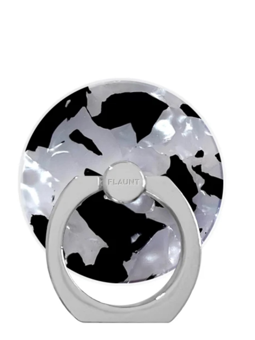 Flaunt Black and White Tortoise Adhesive Phone Ring Stand - NWT